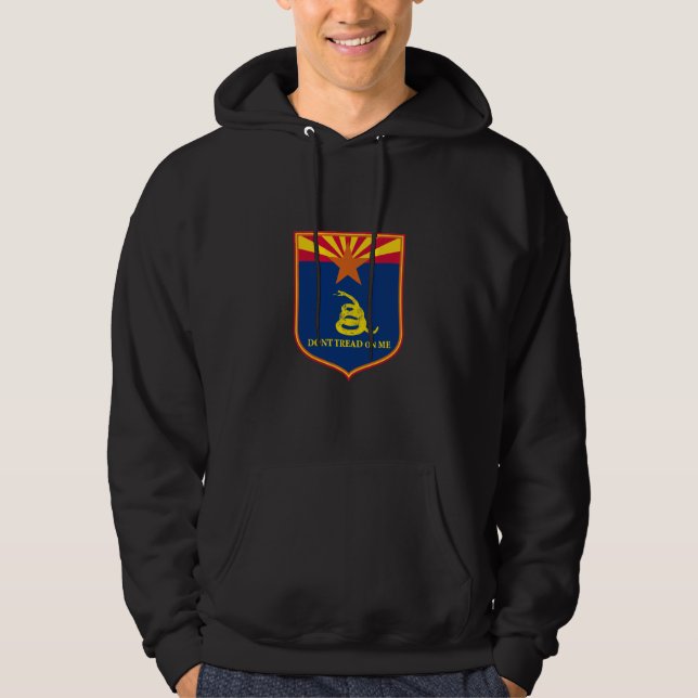 Arizona- und Gadsden-Flaggen-Schild Hoodie (Vorderseite)