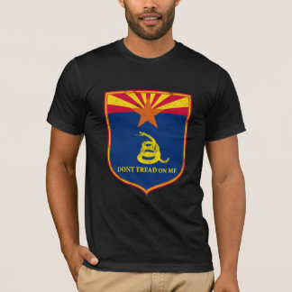 Arizona- und Gadsden-Flaggen-Schild T-Shirt