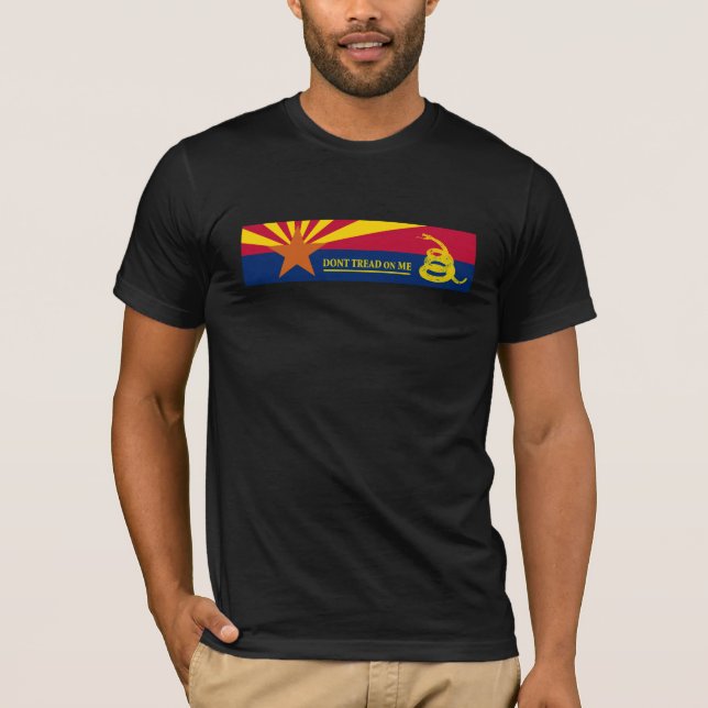 Arizona- und Gadsden-Flaggen-Schild T-Shirt (Vorderseite)