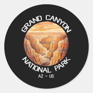 Arizona Us Nationalpark Reise Wandern Grand Canyo Runder Aufkleber