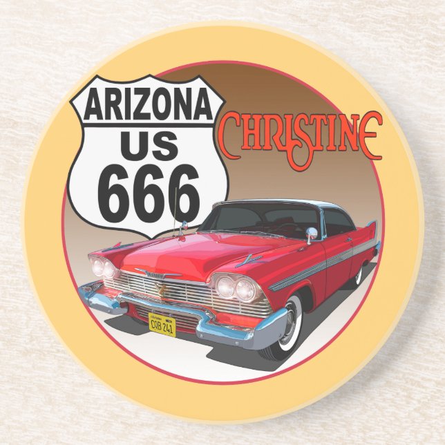 Arizona US Route 666 - Christine Sandstein Untersetzer (Vorne)