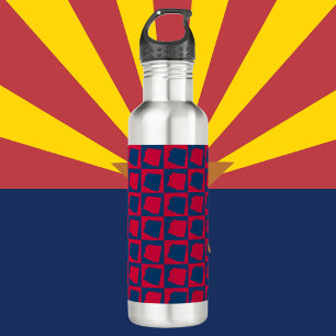 Arizona US Staat Red and Blue Pattern Edelstahlflasche