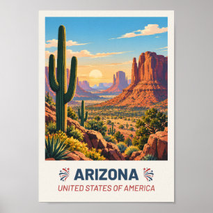 Arizona USA – Vintage Reiseplakat Poster