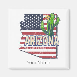 Arizona Vereinigte Staaten Retro-Karte Vintage USA Magnet