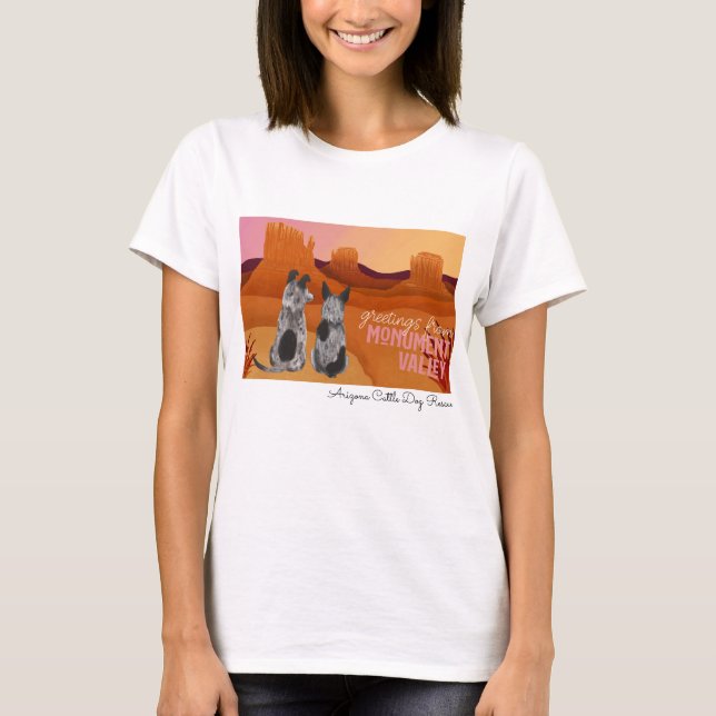 Arizona-Vieh-Hunderettung - Monument-Tal T-Shirt (Vorderseite)