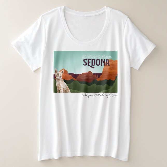 Arizona-Vieh-Hunderettung - Sedona Große Größe T-Shirt (Design vorne)