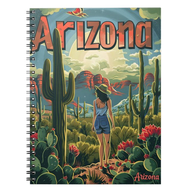 Arizona Vintag Illustration Notizblock (Vorderseite)