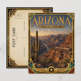 Arizona Vintage Art Deco Golden Age Postkarte