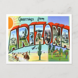 Arizona Vintage Großbuchstaben Postkarte