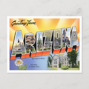Arizona Vintage Große Buchstaben Postkarte