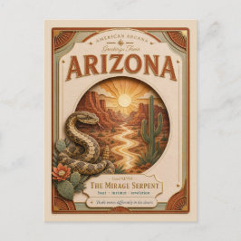 Arizona Vintage Paper Cut American Arcana Postkarte