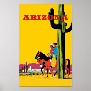 Arizona Vintage Style Travel Poster