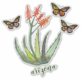 ARIZONA Wasserfarbenwelt Aloe Vera Sukkulente Schm Aufkleber
