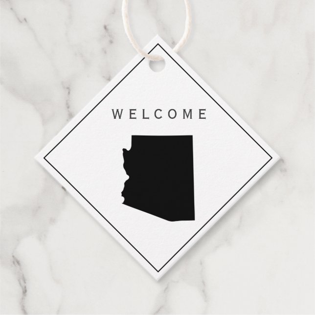 Arizona Welcome Bag Geschenk Tag für Hochzeitswoch Geschenkanhänger (Vorderseite)