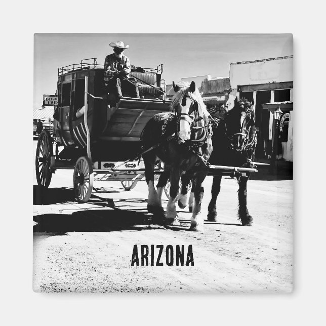 Arizona Western-Pferdekutsche  Magnet (Vorne)