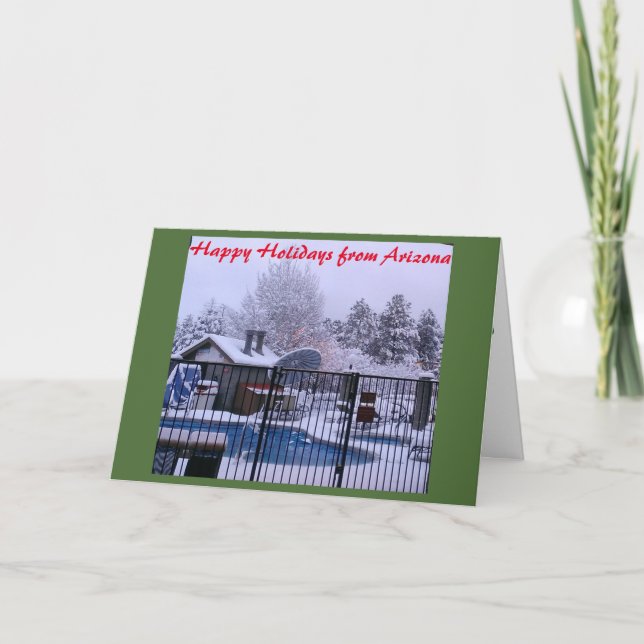 Arizona White Christmas Card Feiertagskarte (Vorderseite)