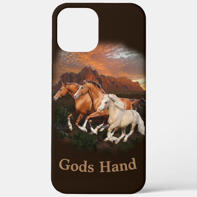 Arizona Wild Pferde Case-Mate iPhone Hülle (Rückseite)