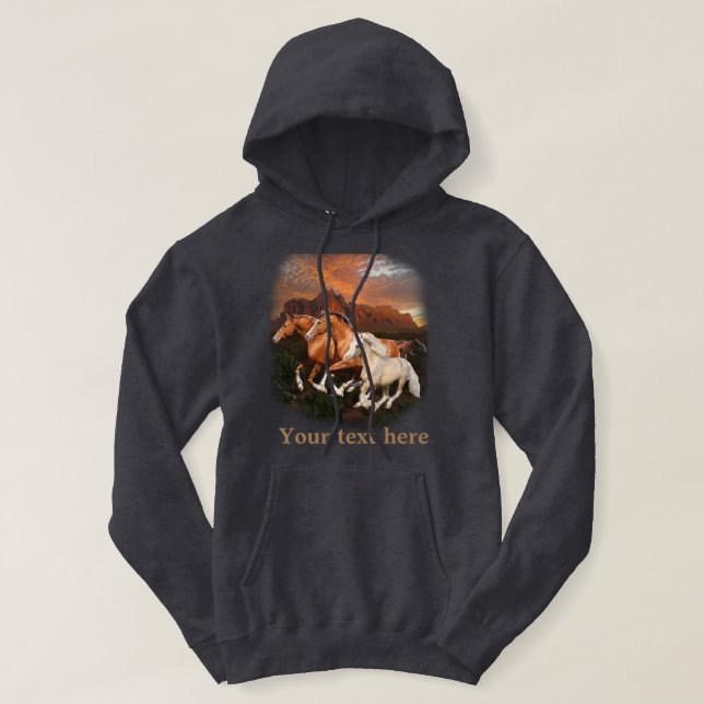Arizona Wild Pferde Hoodie (Design vorne)