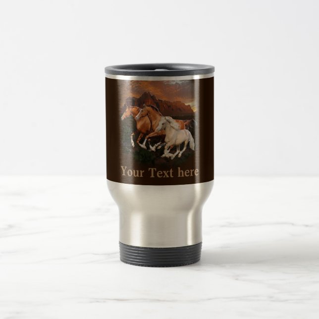 Arizona Wild Pferde Reisebecher (Mittel)