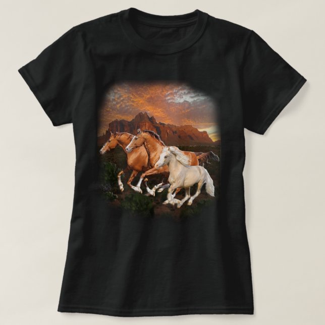 Arizona Wild Pferde T-Shirt (Design vorne)