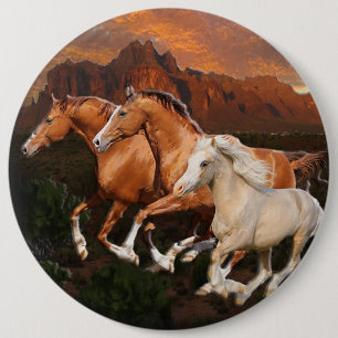 Arizona Wildpferde Button