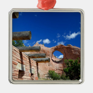 Arizona, Window Rock. Hauptstadt der Navajo Silbernes Ornament