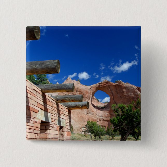 Arizona, Window Rock. Hauptstadt des Navajo Button (Vorderseite)