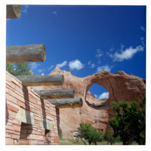 Arizona, Window Rock. Hauptstadt des Navajo Fliese