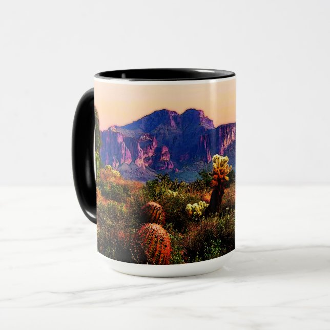Arizona Wüste Landschaft Superstition Gebirge Tasse (Vorderseite Links)