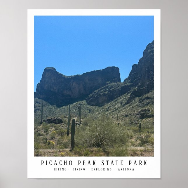 Arizona Wüste Picacho Bergsee-Zauber Poster (Vorne)