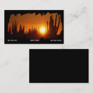 Arizona Wüste Südwest Sunset Business Card Visitenkarte