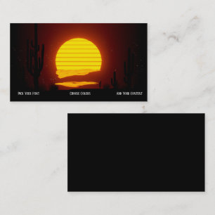 Arizona Wüste Südwest Sunset Business Card Visitenkarte