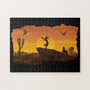 Arizona Wüste Sunset Kokopelli Puzzle