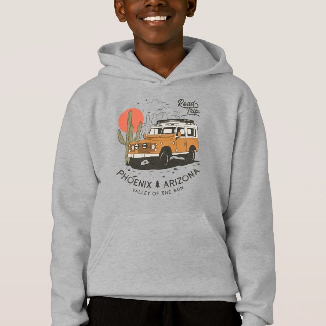 Arizona Wüste Sunset Road Trip Cactus Phoenix Hoodie (Vorderseite)