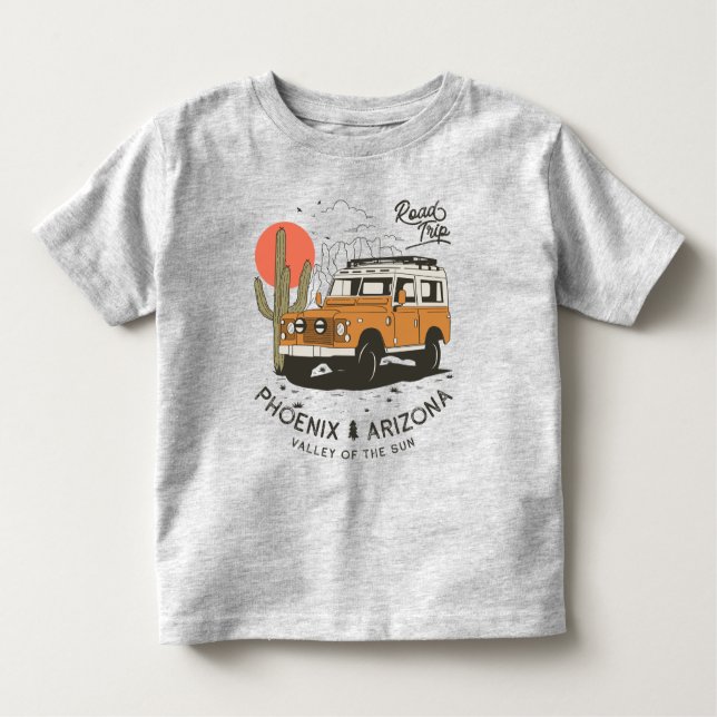 Arizona Wüste Sunset Road Trip Cactus Phoenix Kleinkind T-shirt (Vorderseite)