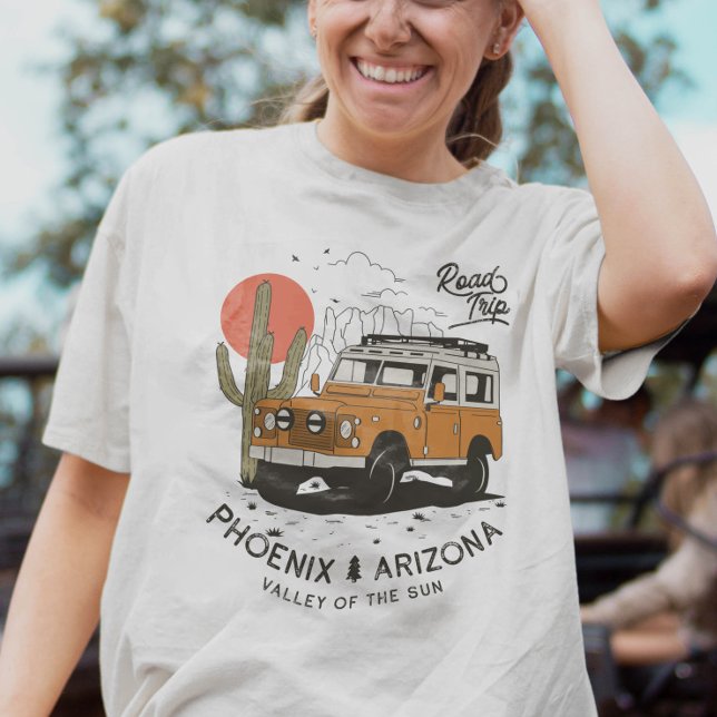 Arizona Wüste Sunset Road Trip Cactus Phoenix T-Shirt (Arizona Desert Sunset Road Trip Cactus Phoenix T-Shirt)