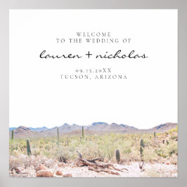 Arizona Wüste Wedding Willkommenszeichen Poster