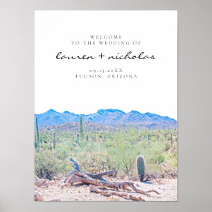 Arizona Wüste Wedding Willkommenszeichen Poster