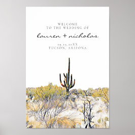 Arizona Wüste Wedding Willkommenszeichen Poster
