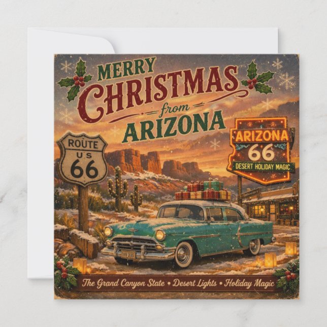Arizona Wüsten-Weihnachtsgrüße (Vorderseite)