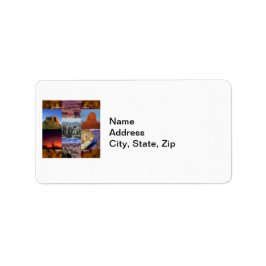 Arizona-WüstenCollage Adressaufkleber