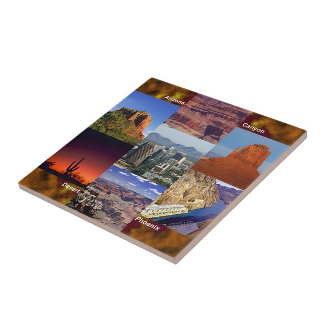 Arizona-WüstenCollage Fliese (Seite)
