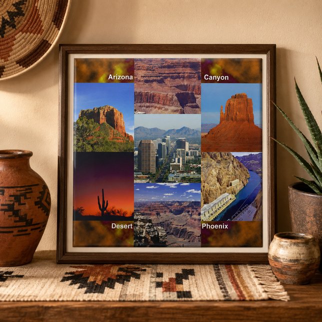 Arizona-WüstenCollage Fliese (Arizona Desert Collage Tilw)