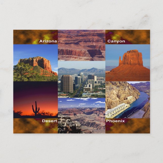 Arizona-WüstenCollage Postkarte (Vorderseite)