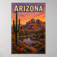 Arizona Wüstenkaktus Berg Sonnenuntergang Ansichte