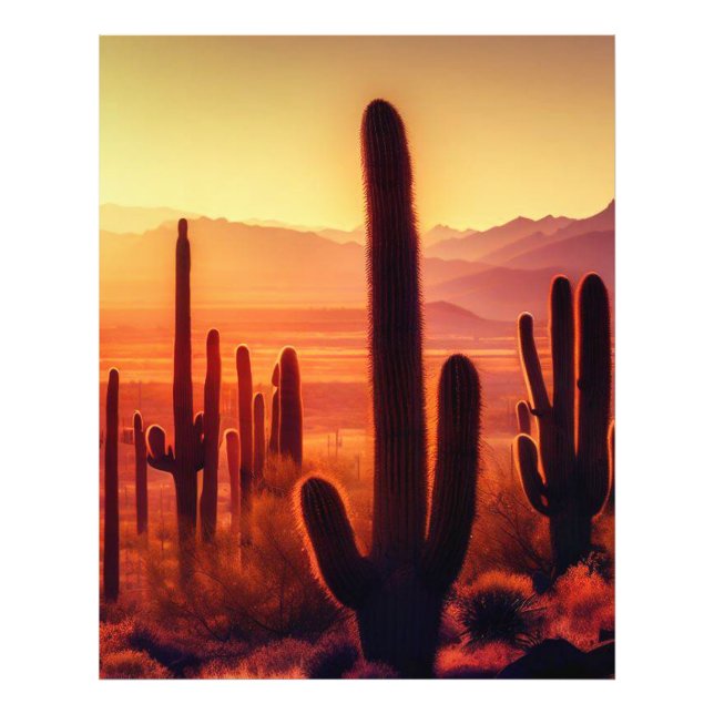 Arizona-Wüstenkaktus Fotodruck (Vorne)