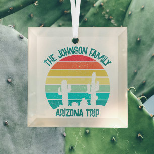 Arizona Wüstenkaktus Personalisiert Ornament Aus Glas