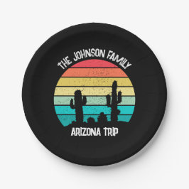 Arizona Wüstenkaktus Personalisiert Pappteller