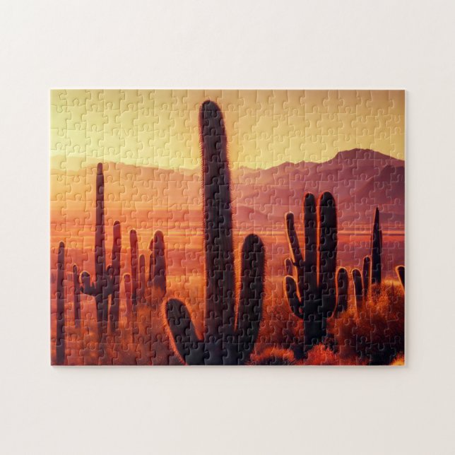 Arizona-Wüstenkaktus Puzzle (Horizontal)