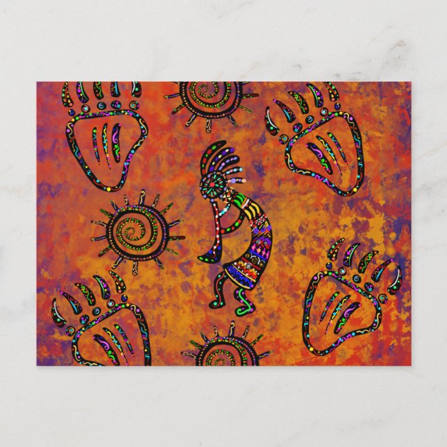 Arizona Wüstenkunst Postkarte (Vorderseite)